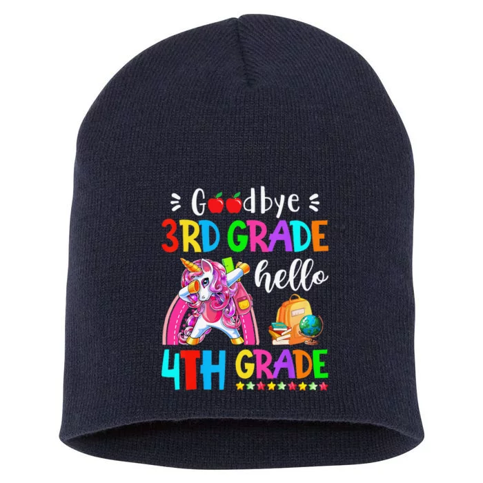 Goodbye 3RD Grade Hello 4TH Grade Teacher Back To School Short Acrylic Beanie