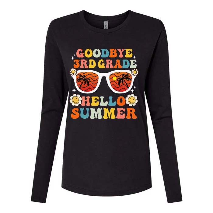 Goodbye 3rd Grade Hello Summer Funny Third Grade Graduate Womens Cotton Relaxed Long Sleeve T-Shirt