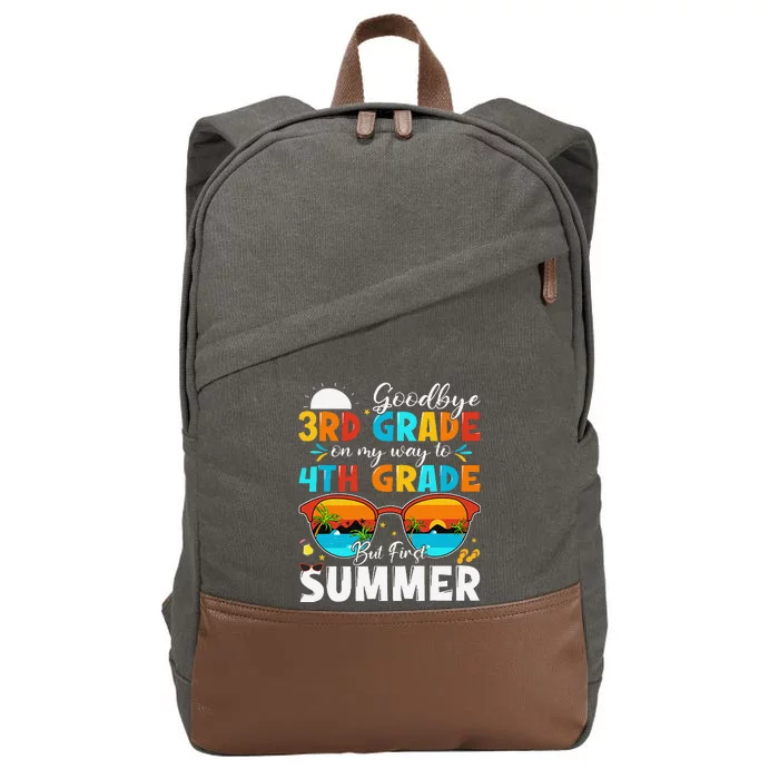 Goodbye 3rd Grade Graduation To 4th Grade Hello Summer Cotton Canvas Backpack