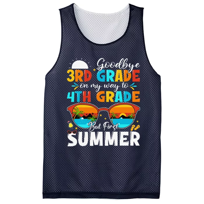 Goodbye 3rd Grade Graduation To 4th Grade Hello Summer Mesh Reversible Basketball Jersey Tank