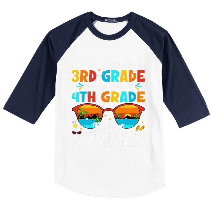 Goodbye 3rd Grade Graduation To 4th Grade Hello Summer Baseball Sleeve Shirt