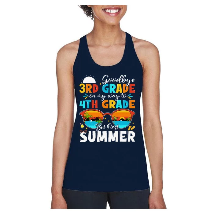 Goodbye 3rd Grade Graduation To 4th Grade Hello Summer Women's Racerback Tank