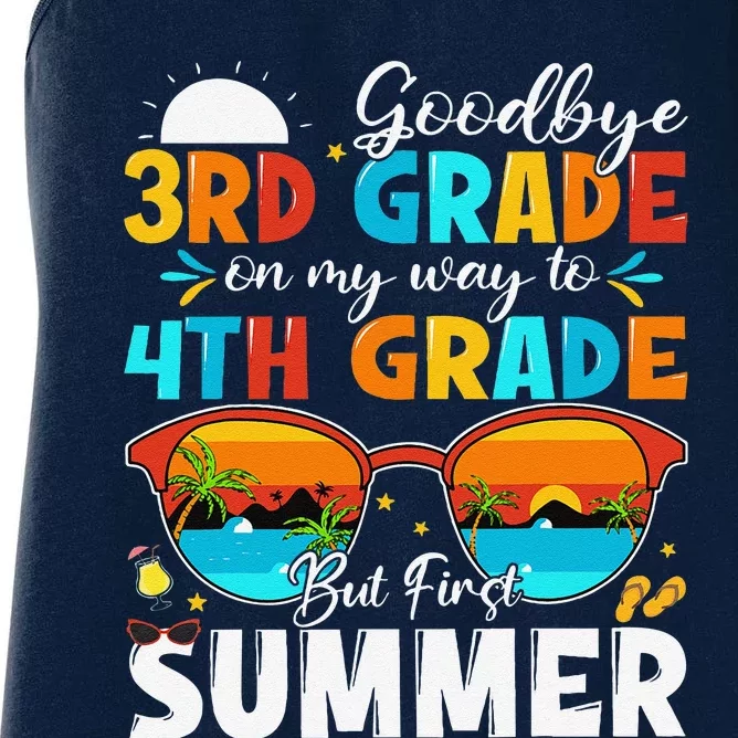 Goodbye 3rd Grade Graduation To 4th Grade Hello Summer Women's Racerback Tank