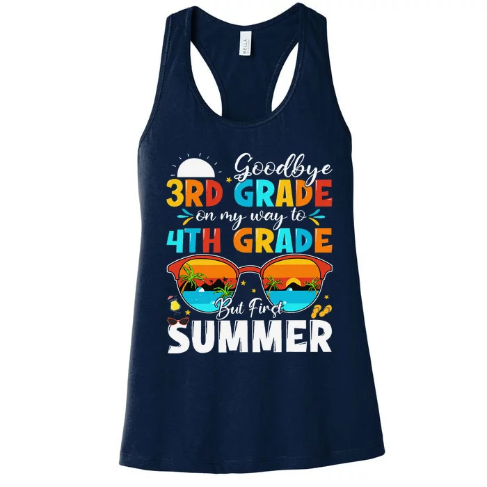 Goodbye 3rd Grade Graduation To 4th Grade Hello Summer Women's Racerback Tank