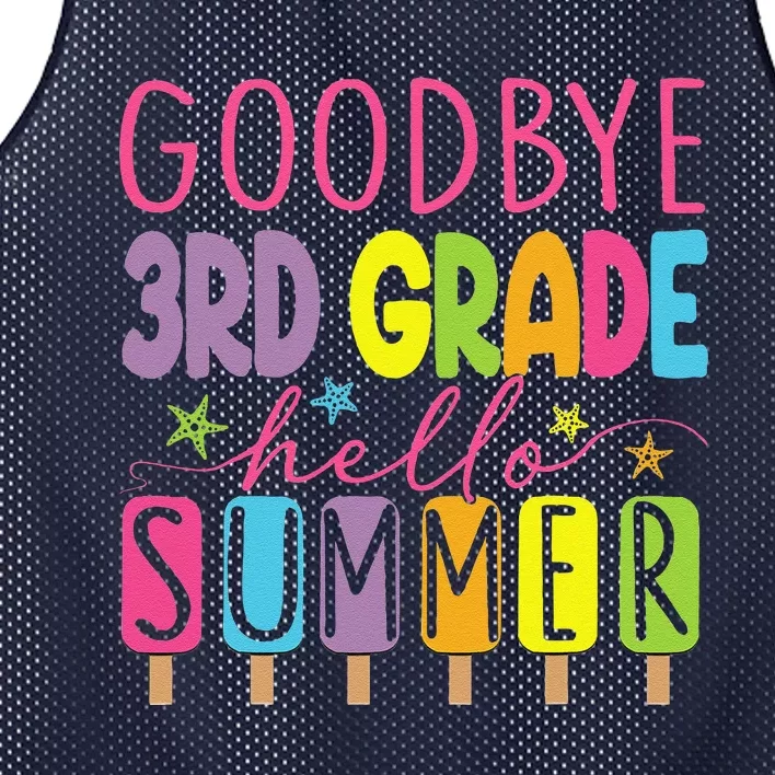 Goodbye 3rd Grade Hello Summer Last Day Of School Graduation Mesh Reversible Basketball Jersey Tank