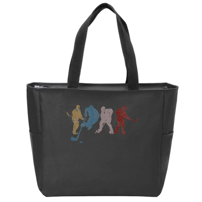 Graphic 365 Hockey Vintage Retro Sport Gift Zip Tote Bag