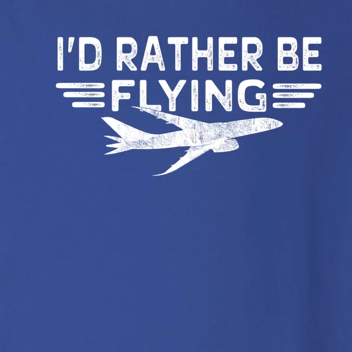 Graphic 365 Id Rather Be Flying Tee Distressed Pilot Top Gift Toddler Long Sleeve Shirt