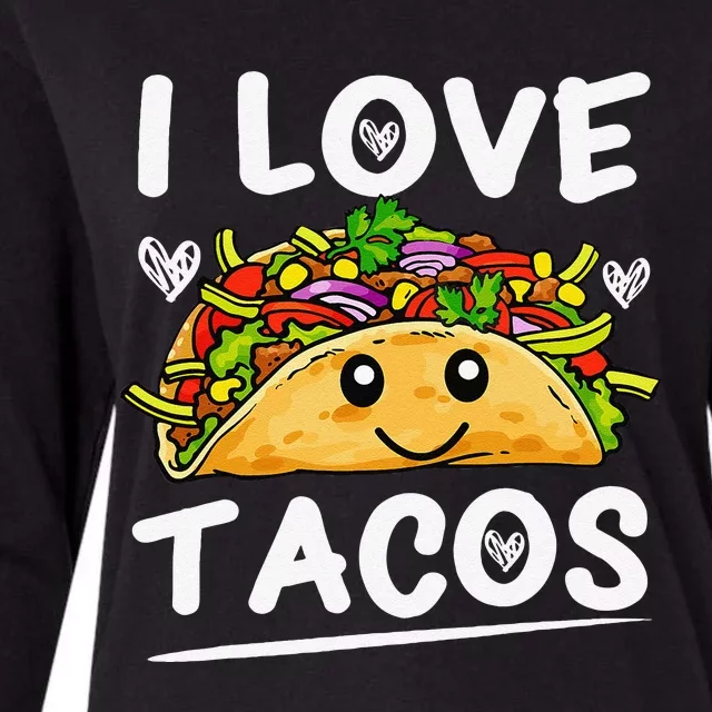 Graphic 365 I Love Tacos Cinco De Mayo Taco Womens Cotton Relaxed Long Sleeve T-Shirt