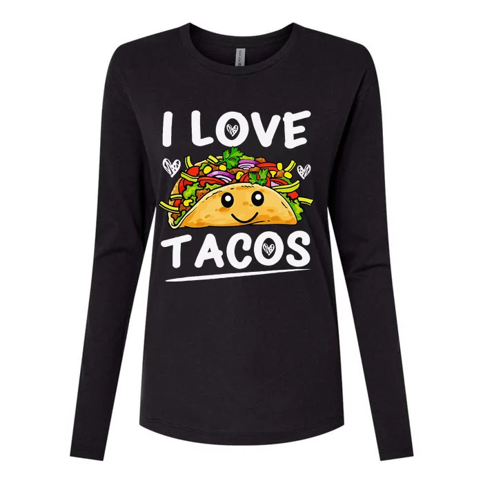 Graphic 365 I Love Tacos Cinco De Mayo Taco Womens Cotton Relaxed Long Sleeve T-Shirt