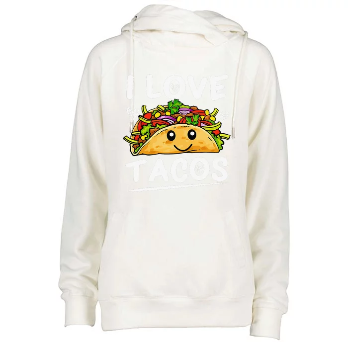 Graphic 365 I Love Tacos Cinco De Mayo Taco Womens Funnel Neck Pullover Hood