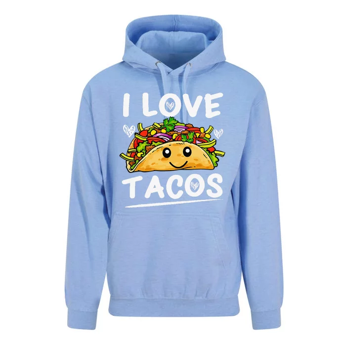 Graphic 365 I Love Tacos Cinco De Mayo Taco Unisex Surf Hoodie