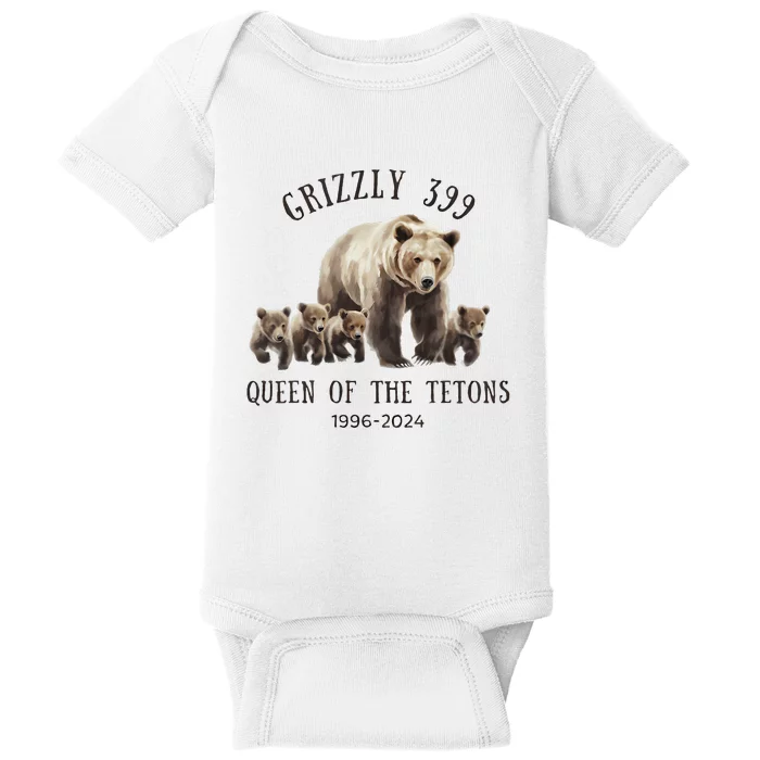 Grizzly 399 Queen Of The Tetons National Park Bear Baby Bodysuit