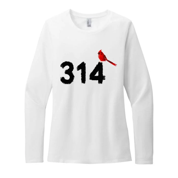 Ggt 314 Saint Louis Mo Red Bird Cardinal Stl Area Code Womens CVC Long Sleeve Shirt