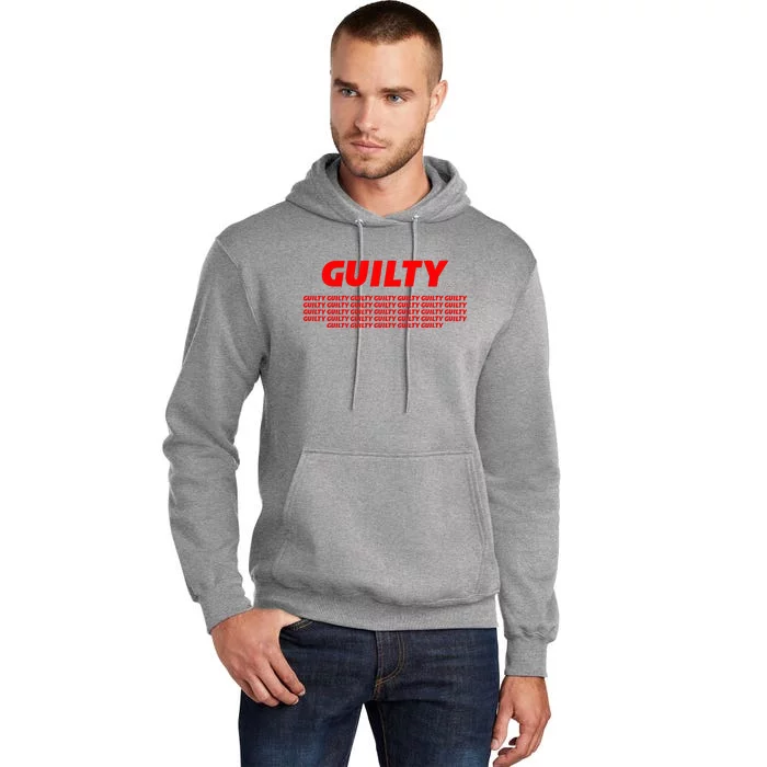 Guilty 34 Times With Red Letters Tall Hoodie