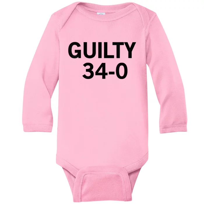 Guilty 34 To 0 Baby Long Sleeve Bodysuit