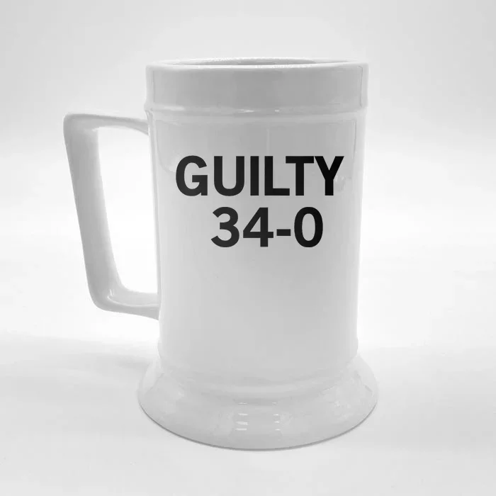 Guilty 34 To 0 Front & Back Beer Stein