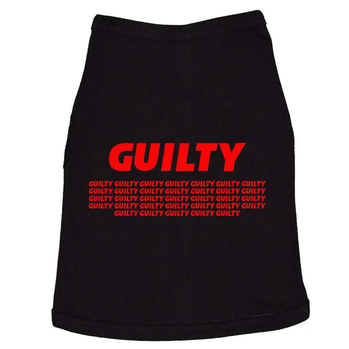 Guilty 34 Times With Red Letters Doggie Tank