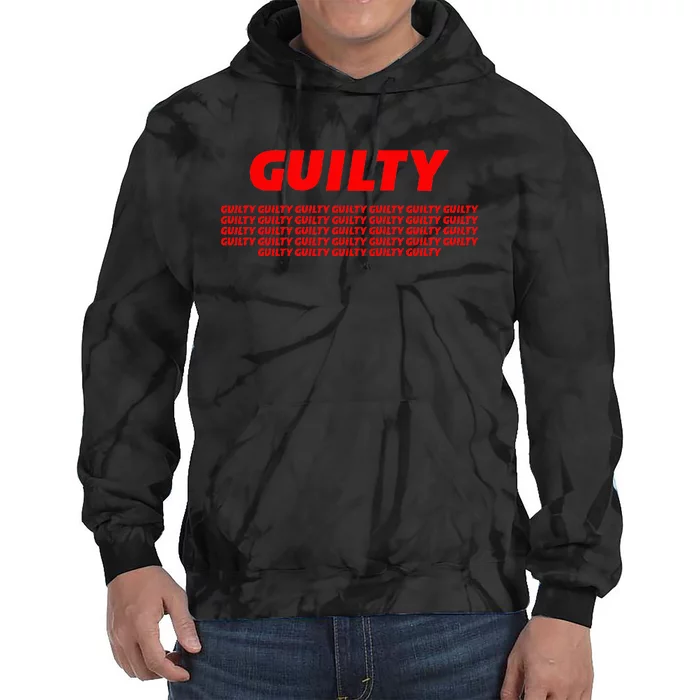 Guilty 34 Times With Red Letters Tie Dye Hoodie