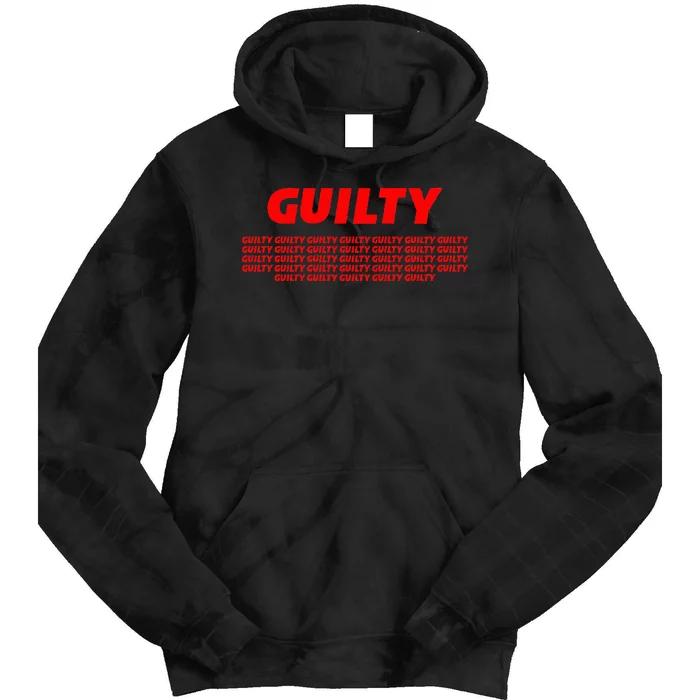 Guilty 34 Times With Red Letters Tie Dye Hoodie