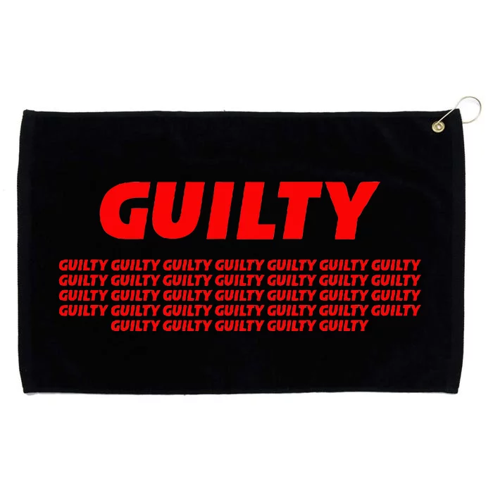 Guilty 34 Times With Red Letters Grommeted Golf Towel