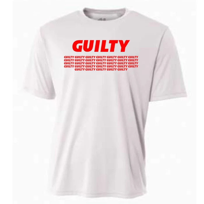 Guilty 34 Times With Red Letters Cooling Performance Crew T-Shirt