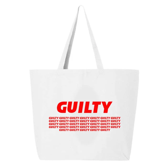 Guilty 34 Times With Red Letters 25L Jumbo Tote