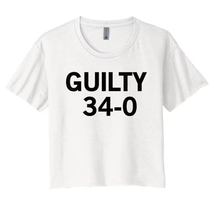 Guilty 34 To 0 Women's Crop Top Tee