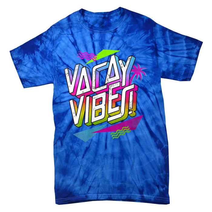 Graphic 365 Vacay Vibes Travel Vacation Retro 80s Cute Gift Tie-Dye T-Shirt