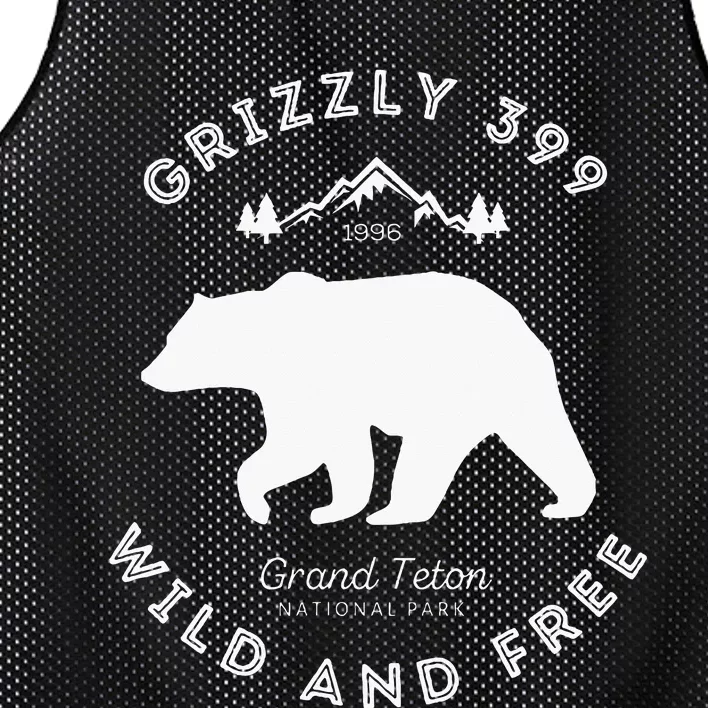 Grizzly 399 Wild & Free Grand Teton National Park Mesh Reversible Basketball Jersey Tank