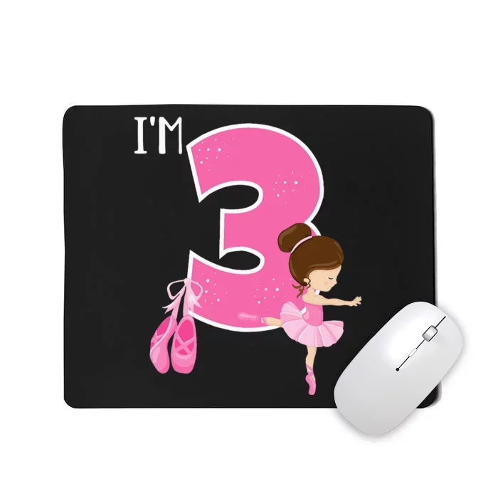 Girl 3 Year Old Ballerina 3rd Birthday Party Ballet Dancer Mousepad