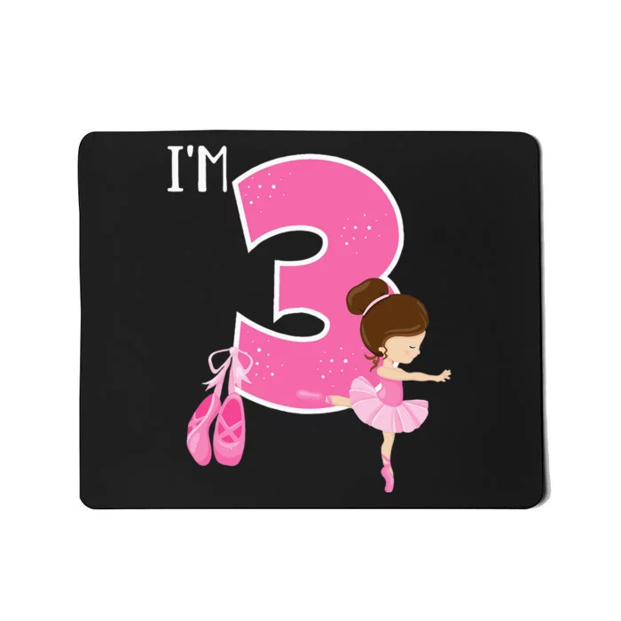 Girl 3 Year Old Ballerina 3rd Birthday Party Ballet Dancer Mousepad