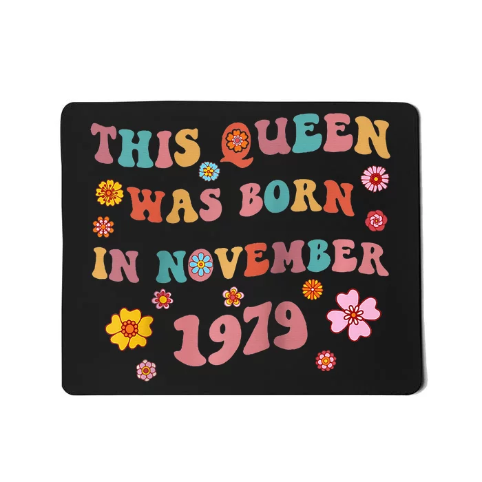 Groovy 44th Birthday This Queen Was Born In November 1979 Raglan Baseball Mousepad