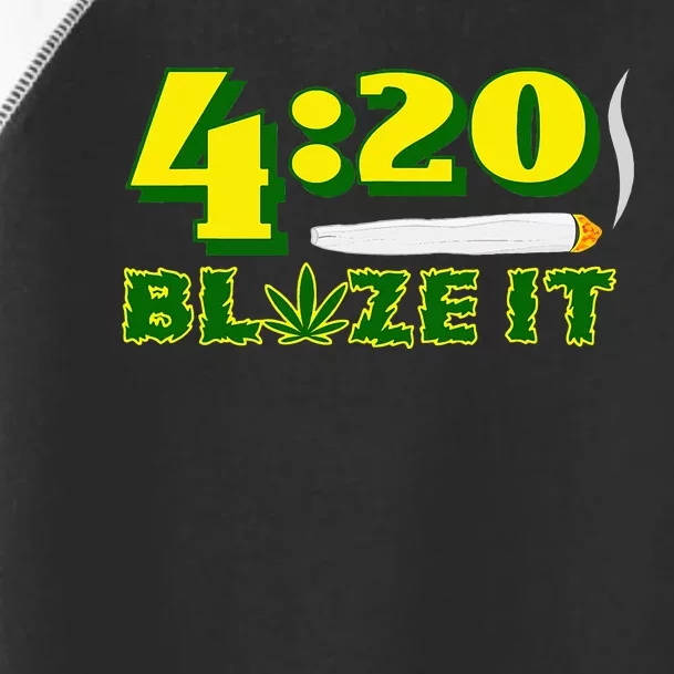 Green 420 Day Blaze It Funny Weed Smoker Marijuana Leaf Toddler Fine Jersey T-Shirt