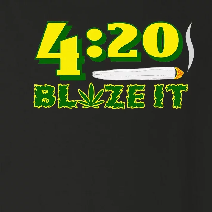 Green 420 Day Blaze It Funny Weed Smoker Marijuana Leaf Toddler Long Sleeve Shirt