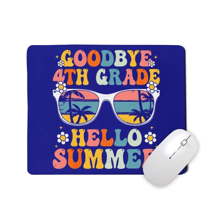 Goodbye 4th Grade Hello Summer Groovy Fourth Grade Graduate Mousepad