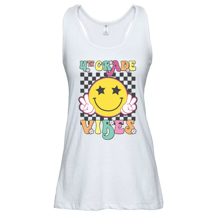 Girl 4th Grade Vibes Smile Face Back To School Fourth Grade Ladies Essential Flowy Tank