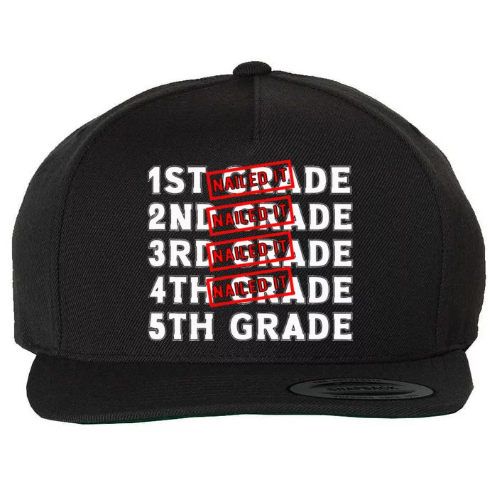 Goodbye 4th Grade Graduation Last Day School Hello 5th Grade Wool Snapback Cap