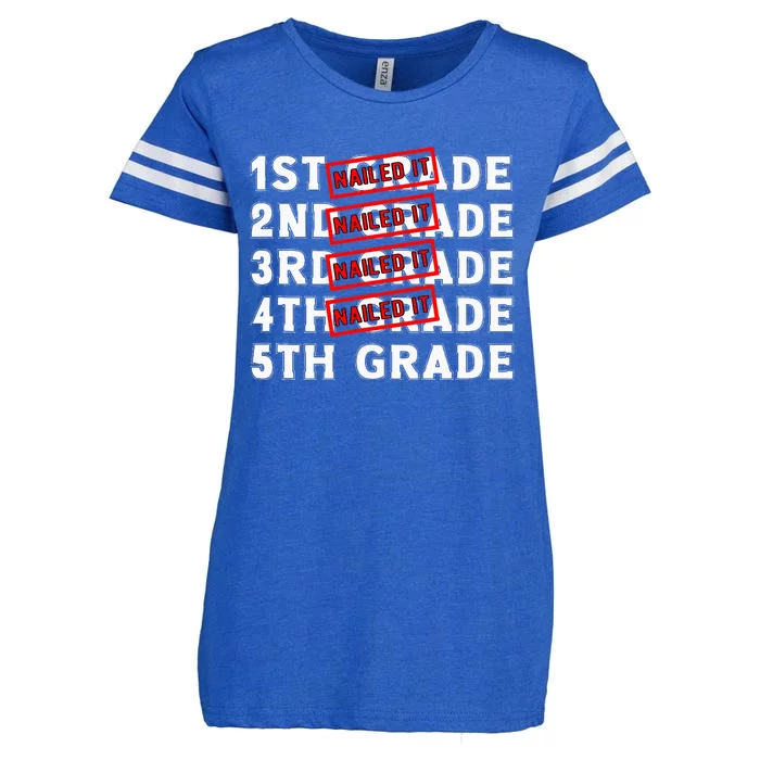 Goodbye 4th Grade Graduation Last Day School Hello 5th Grade Enza Ladies Jersey Football T-Shirt