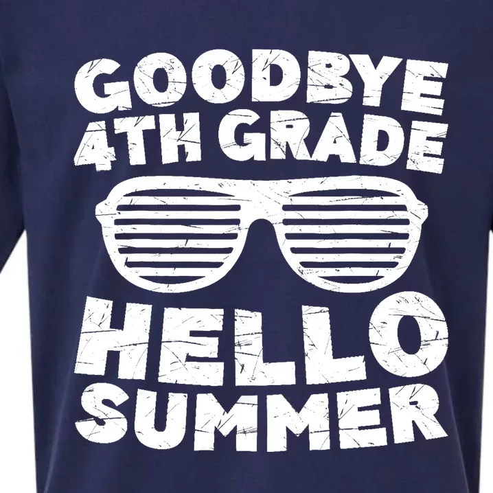 Goodbye 4th Grade Hello Summer Fourth Grade Graduate Sueded Cloud Jersey T-Shirt