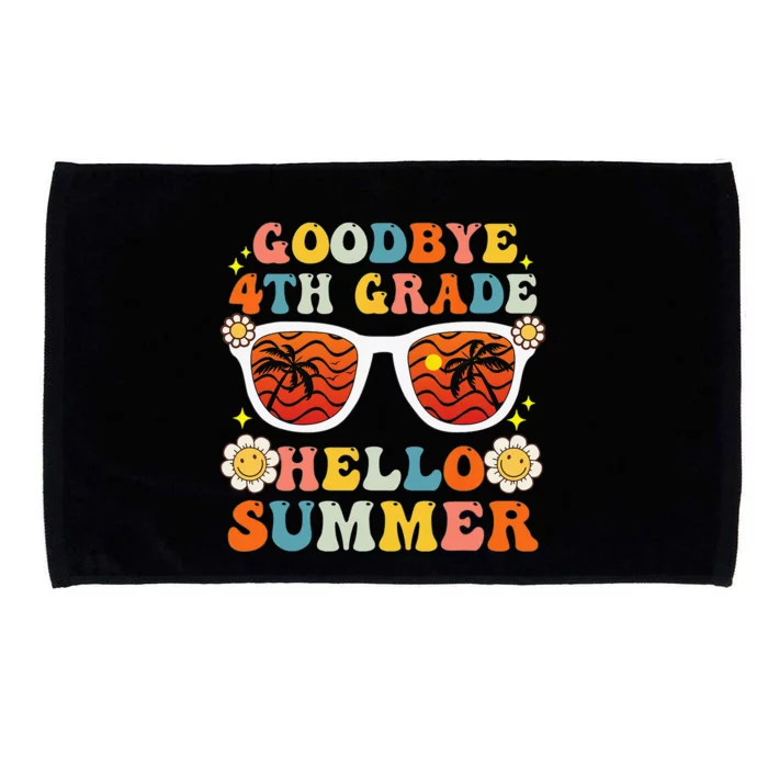 Goodbye 4th Grade Hello Summer Funny Fourth Grade Graduate Microfiber Hand Towel