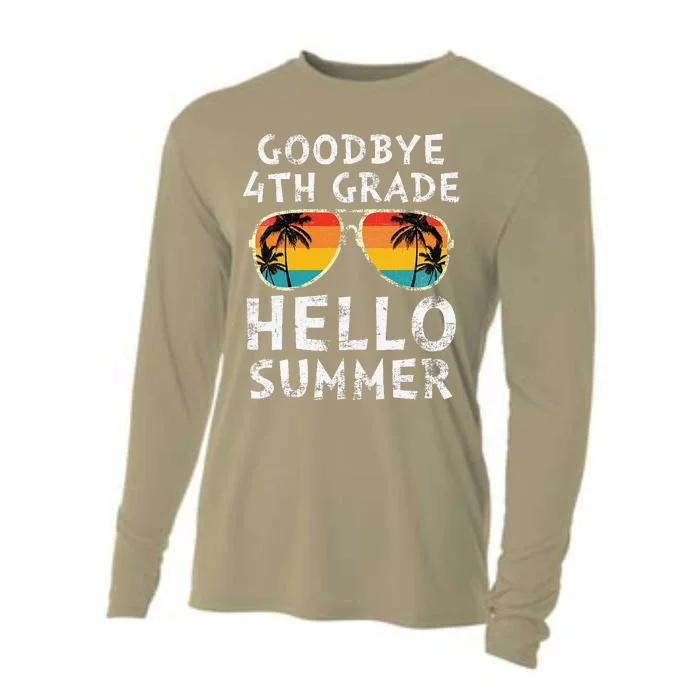 Goodbye 4th Grade Hello Summer Sunglasses Last Day Of School Gift Cooling Performance Long Sleeve Crew