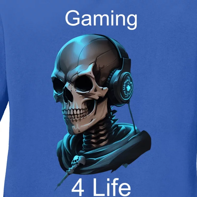 Gaming 4 Life Gamer Life Cute Gift Ladies Long Sleeve Shirt