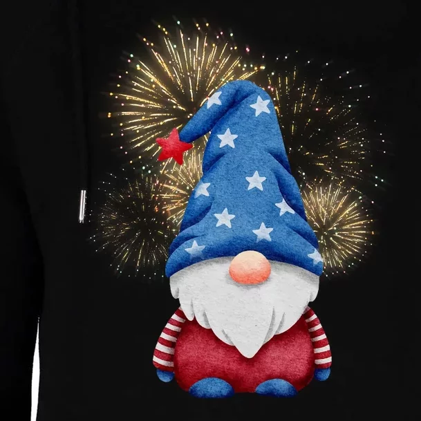 Gnome 4th Of July Firework Womens Funnel Neck Pullover Hood