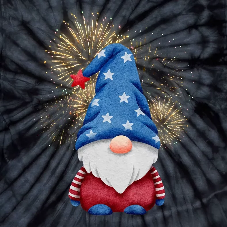 Gnome 4th Of July Firework Tie-Dye T-Shirt