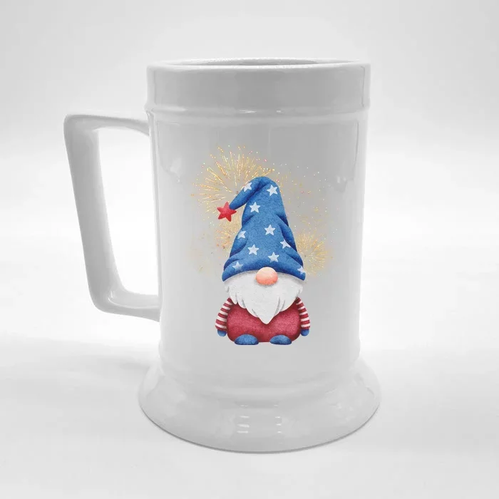 Gnome 4th Of July Firework Front & Back Beer Stein