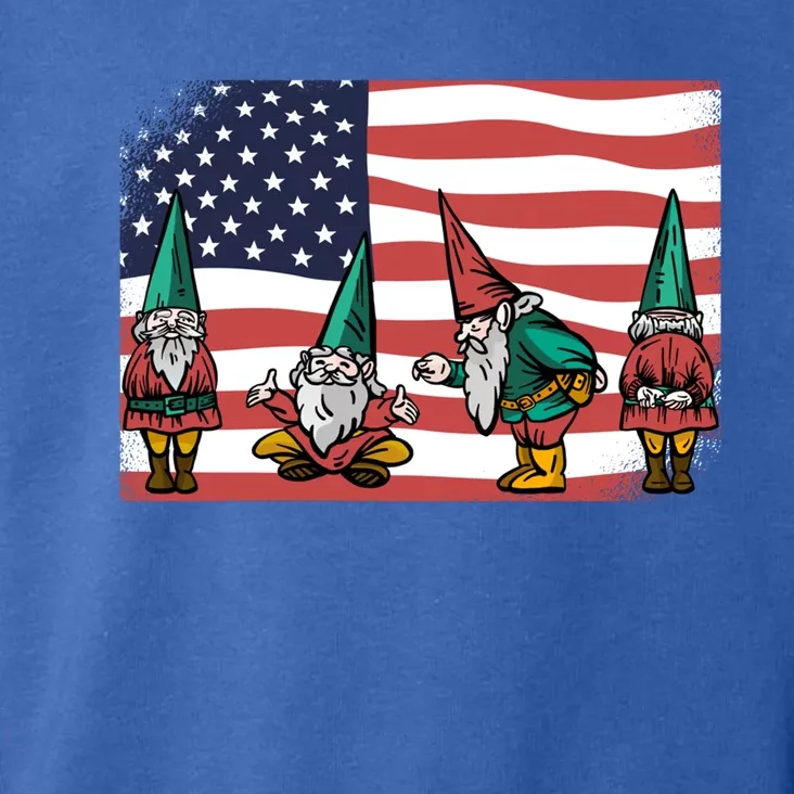 Gnomes 4th Of July Patrioticic American Flag Gift Toddler Hoodie