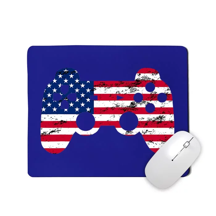 Gamer 4th Of July American Flag Video Game Teens Cute Gift Mousepad