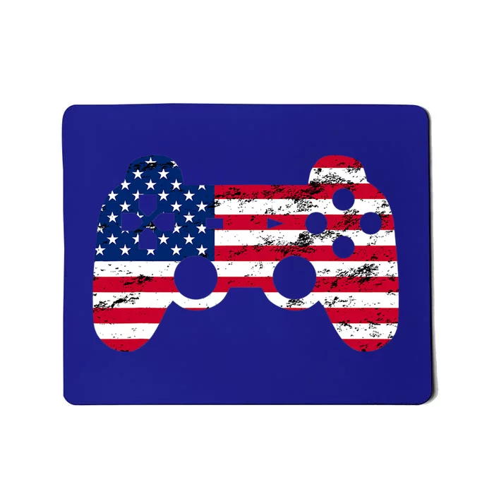 Gamer 4th Of July American Flag Video Game Teens Cute Gift Mousepad