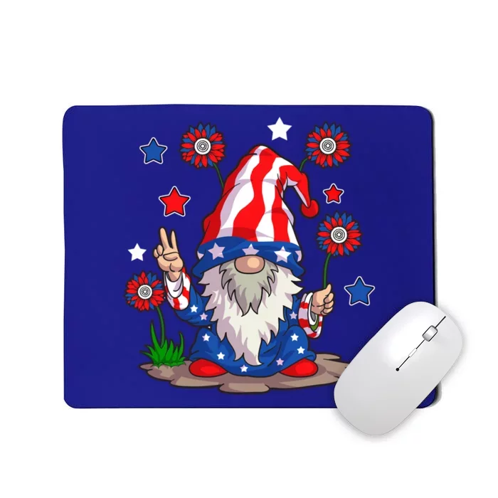 Gnomes 4Th Of July Gnome Lover American Flag Cute Gift Mousepad