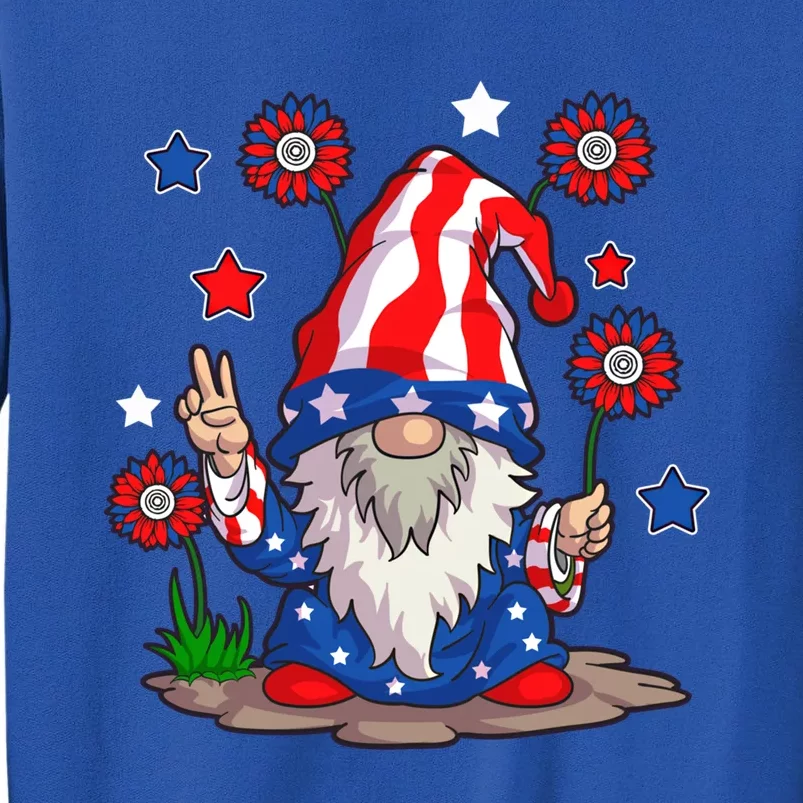 Gnomes 4Th Of July Gnome Lover American Flag Cute Gift Tall Sweatshirt